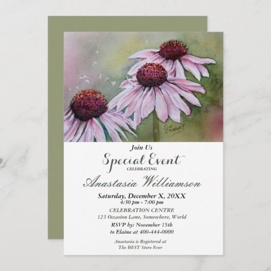 BEGRÜSSEN PARTY-VERANSTALTUNG EINLADUNG (Vorne/Hinten)