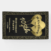 Begrüßen Sie 150. Geburtstagnumerisches Pattengold Banner (Horizontal)