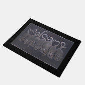 Begrüßen Sie 18" x 24" Tür-Matte/Katzen Fußmatte (Schrägansicht)
