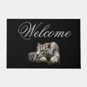 Begrüßen Sie 18" x 24" Tür-Matte/weißer Tiger Fußmatte (Vorderseite)