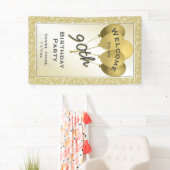 Begrüßen Sie 90. cooles Zahl-Muster - Gold/Weiß Banner (Insitu)