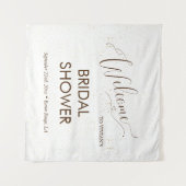 Begrüßen Sie das Minimalistische Gold Dust Brautpa Wandteppich (Vorderseite (Horizontal))