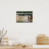 Begrüßen Sie das Zeichen von Juneau Alaska mit Bac Poster (Küche)