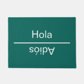 Begrüßen Sie die Abschiedstürme auf Spanisch Fußmatte (Vorderseite)