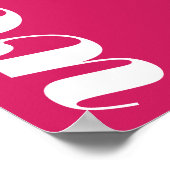 Begrüßen Sie die Abstrakte Hochzeit in Pink Magent Poster (Ecke)