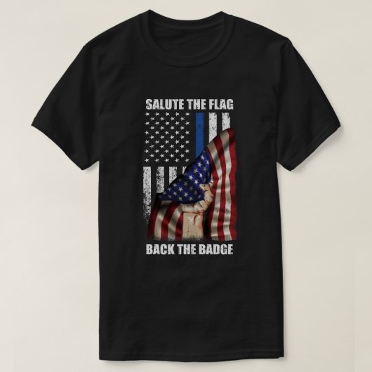 Begrüßen Sie die Fahne zurück, die die Polizei des T-Shirt (Design vorne)