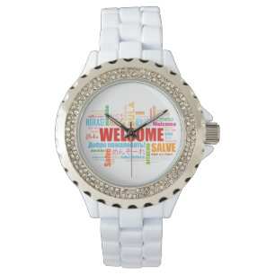 Begrüßen Sie die verschiedenen Sprachen Armbanduhr