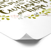 Begrüßen Sie die Welt mit einem Zitat aus Neugier Poster (Ecke)