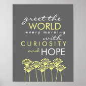 Begrüßen Sie die Welt mit einem Zitat-Poster aus N Poster (Vorne)