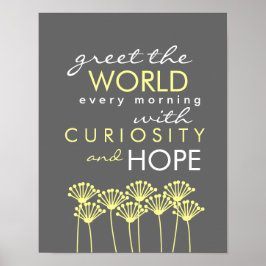 Begrüßen Sie die Welt mit einem Zitat-Poster aus N Poster