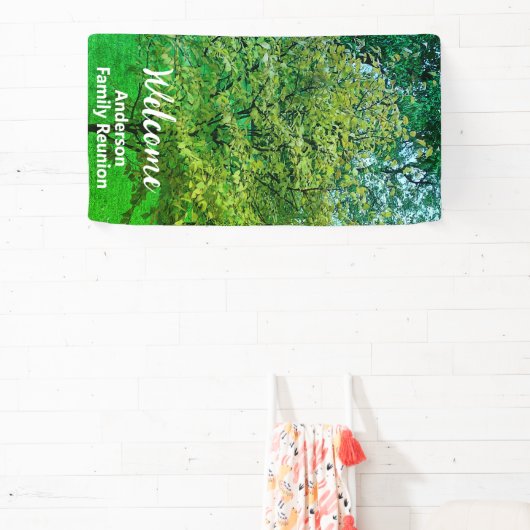 Begrüßen Sie die Wiedersehen mit dem Namen "Weiße  Banner (InSitu)