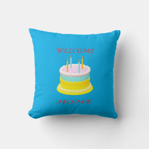 Begrüßen Sie die Zuhause in Meeresblau mit Kuchen Kissen