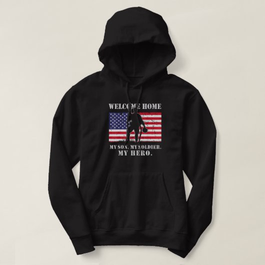 Begrüßen Sie die Zuhause meines Soldaten, der den  Hoodie (Design vorne)
