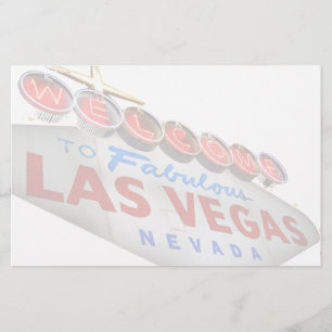 Begrüßen Sie nach fabelhaftes Las Vegas Briefpapier