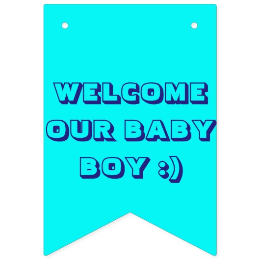 Begrüßen Sie unser Baby Frack Party Bunting Banner (Zweite Fahne)