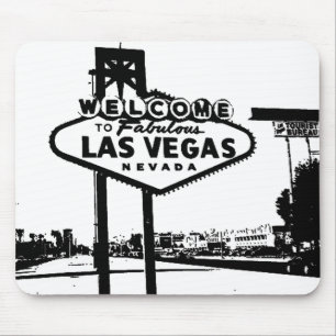 Begrüßen Sie zur Las Vegas-vektorgraphik Mousepa Mousepad