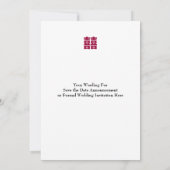 Begrüßende Frühjahrs-Doppelhappines/Chinesische Ho Einladung (Rückseite)