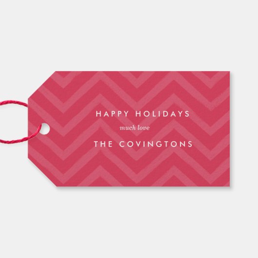 Begrüßende und helle Weihnachtsgeschenke Geschenkanhänger (Rückseite Horizontal)