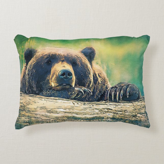 BEGRÜSSENDER BÄRM DURCH PILLOW DEKOKISSEN (Vorderseite)