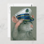 Begrüßenratten-Seemann-Postkarte kmcoriginals Postkarte (Vorne/Hinten)