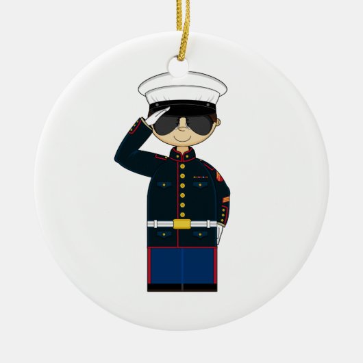 begrüßenverzierung US Marine Corp NCO Keramikornament (Vorne)
