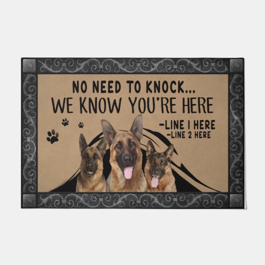 Begrüßmatte, Funny Dog Quotes Doormat, Dog Doormat Fußmatte (Vorderseite)