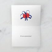 Begrüßte Zuhause-Karte mit einem Unionsbuchsen Karte (Innenseite)