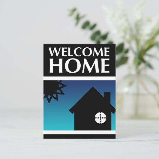 Begrüßte Zuhause (Mod-Formen) Postkarte (Stehend Vorderseite)