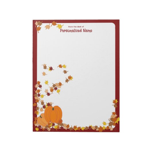 Begrüßter Herbst - Unmarkiert Notizblock (Rotiert)