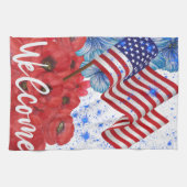 Begrüßung 4. Juli Geschirrtuch (Horizontal)