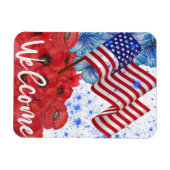 Begrüßung 4. Juli Magnet (Horizontal)