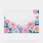 Begrüßung Acrylschild (Vorderseite)