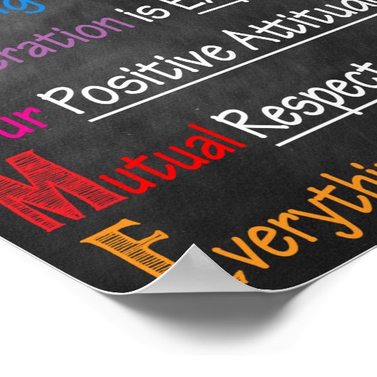 Begrüßung Akronym Printable Poster (Ecke)