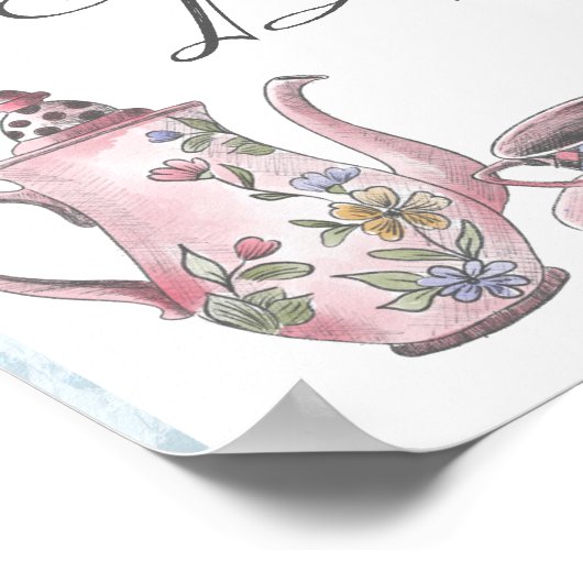 Begrüßung Alice im Wunderland Tee-Party Kinderdusc Poster (Ecke)