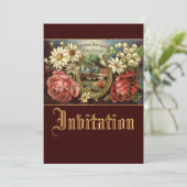 Begrüßung am Geburtstag mit Rose Einladung (Stehend Vorderseite)