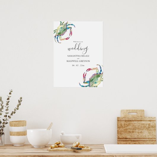 Begrüßung am Strand Poster (Küche)