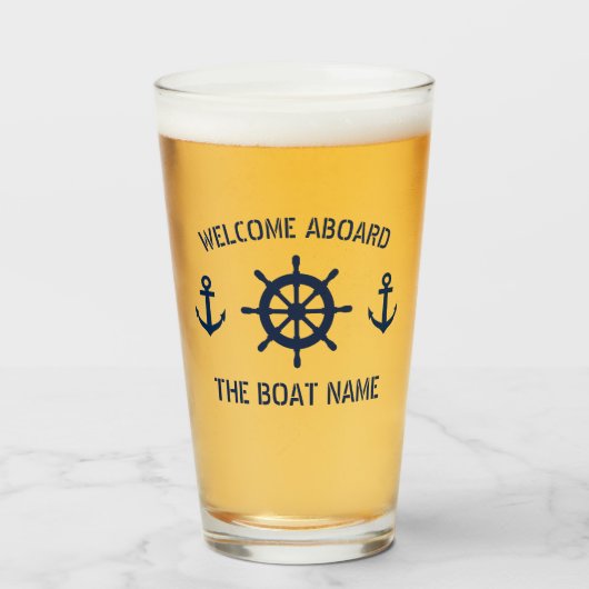 Begrüßung an Bord des nautischen Ankeryachtbiers Glas (Vorne (Gefüllt))