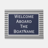 Begrüßung an Bord des Schiffes Doormat Fußmatte (Vorderseite)