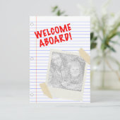 Begrüßung an Bord Einladung (Stehend Vorderseite)
