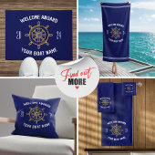 Begrüßung an Bord Geschenkbootbesitzer Navy Blue G Fußmatte