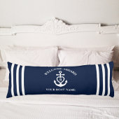 Begrüßung an Bord Herzklopfen Name Monogramm Seitenschläferkissen