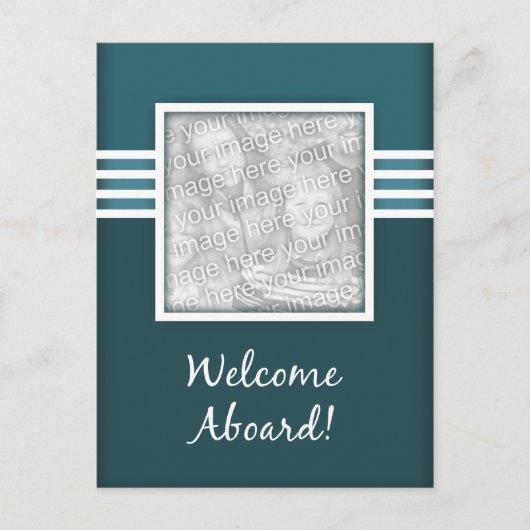 Begrüßung an Bord Postkarte (Vorderseite)