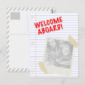 Begrüßung an Bord Postkarte (Vorne/Hinten)
