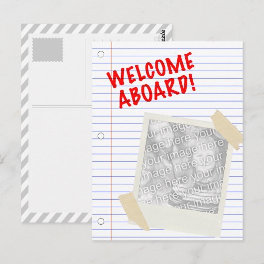 Begrüßung an Bord Postkarte (Vorne/Hinten)