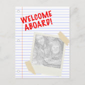 Begrüßung an Bord Postkarte (Vorderseite)