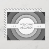 Begrüßung an Bord (Retro) Postkarte (Vorne/Hinten)
