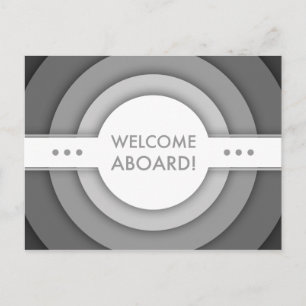 Begrüßung an Bord (Retro) Postkarte