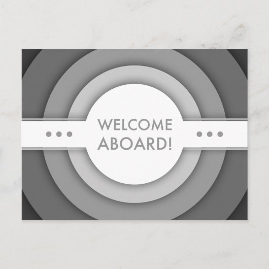 Begrüßung an Bord (Retro) Postkarte (Vorderseite)