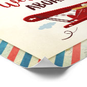 Begrüßung an Bord Sign Airplane Geburtstagsdusche Poster (Ecke)