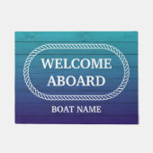 Begrüßung an der Tür mit dem Namen des Schiffes Fußmatte (Vorderseite)